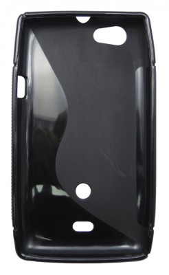 Husa silicon S-line neagra pentru Sony Xperia Miro (ST23i) foto