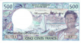 Bancnota Noile Hebride 500 Franci (1980) - P19d UNC