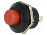 Comutator acționat prin apăsare SCI SPST-NO 10A 12V IP40 roșu