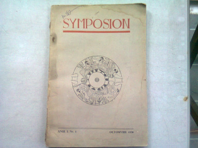 SYMPOSION - REVISTA DE CULTURA NR.1/OCTOMBRIE 1938 foto