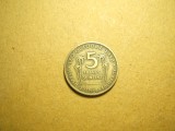 GUINEEA AFRICANA 5 FRANCI 1959 , MAI RAR / CONDITIE