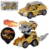 ROBOT AUTOMAT JUCĂRIE DINOSAUR RESPIRĂ ABURI MAȘINĂ 2IN1