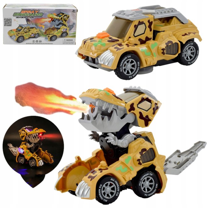 ROBOT AUTOMAT JUCĂRIE DINOSAUR RESPIRĂ ABURI MAȘINĂ 2IN1