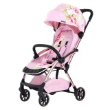 Carucior Leclerc Monnalisa Antique Pink, 0-5 ani, Pliere Automata, Cadru Auriu Roz, Accesorii, 22kg