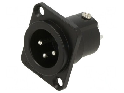 3 Pin Metal Panel Mount Connector foto
