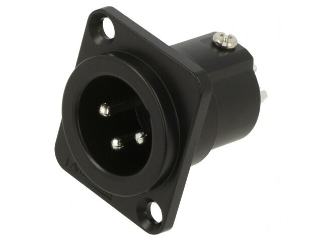 3 Pin Metal Panel Mount Connector