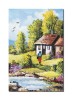 Tablou eisaj din natura pictat manual, Amintiri, 30x20cm ulei pe panza, gata de agatat pe perete