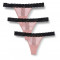 Tanga pentru femei Iris &amp; Lilly, pachet de 3,roz opac,S