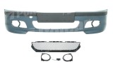 Set bara fata BMW Seria 3, SDN/Estate, 06.1905, grunduit, de vopsit; type M-Tech; cu grile; cu suport numar inmatriculare; cu gauri lampa ceata;