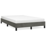 Cumpara ieftin Cadru de pat fara saltea Gri inchis 120x190 cm catifea