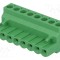 Conector regletă de conexiuni deconectabilă mufă mamă 15A TE Connectivity verde 8 pini