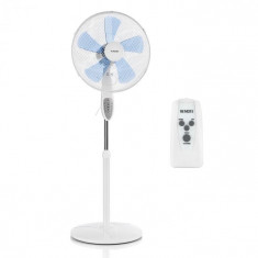 Klarstein Summerjam, ventilator cu suport, alb, 41 cm, 50 W, 3 nivele de viteza, debitul de aer 69.18 m? / min., inclusiv telecomanda foto