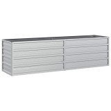 Strat inaltat de gradina argintiu 160x40x45 cm otel galvanizat