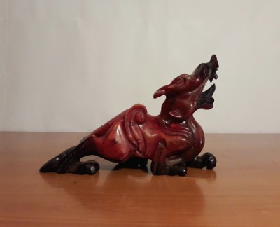 Statueta asiatica Feng Shui pt Afaceri |Dragonul Pi Xie |jad vechi foto