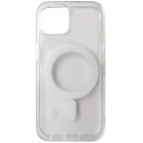 Husa tip capac spate transparent, magnet, colturi intarite, TPU cu plastic, pentru Apple iPhone 15