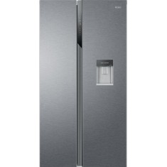 Frigider Side by side Haier HSR3918EWPG, 521 l, Total NoFrost, Multi Air Flow, Display, Super Cooling, Super Freezing, Dozator apa, Clasa E, H 177 cm,