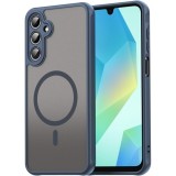 Husa Matte MagSafe pentru Samsung Galaxy A16, protectie completa, contur albastru