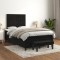 Gossi pat box spring cu saltea, negru, 120x200 cm, catifea