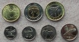 Monede Botswana lot set 5 10 25 50 Thebe si 1 2 5 Pula 2013 UNC necirculate **