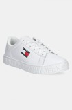 Tommy Jeans sneakers din piele TJW LOGO SNEAKER ESS culoarea alb, EN0EN02703