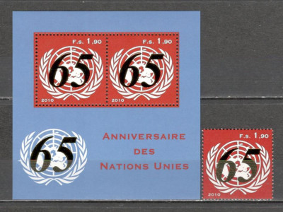 O.N.U.Geneva.2010 65 ani ONU SN.663 foto