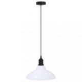 Cumpara ieftin Lampa suspendata reglabila pe inaltime E27 alb lucios metal