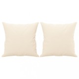 Cumpara ieftin Perne decorative, 2 buc., crem, 40x40 cm, catifea