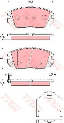 Set placute frana,frana disc HYUNDAI TUCSON (JM) (2004 - 2010) TRW GDB3409 foto