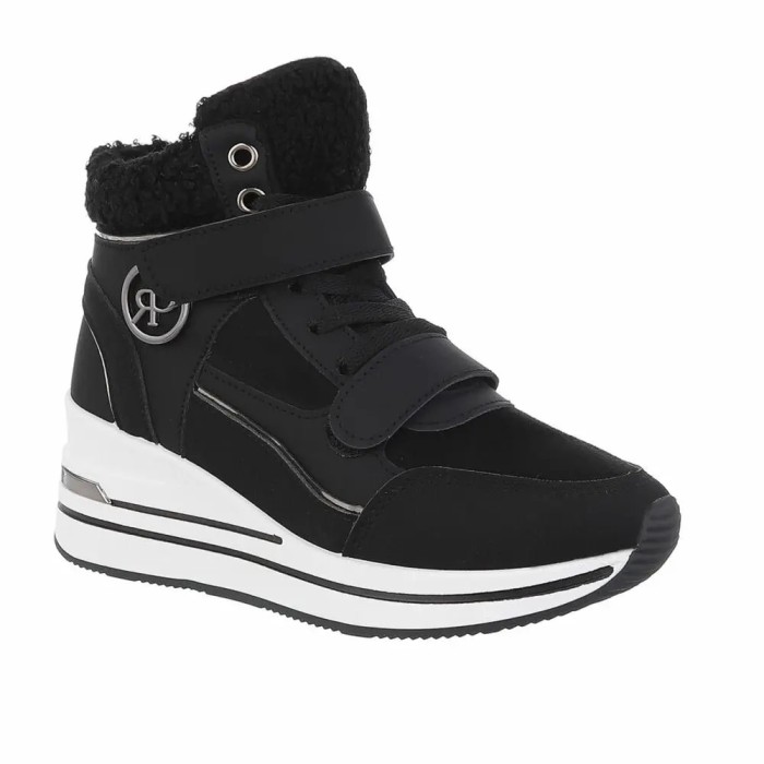 Sneakers inalti dama, Negru - 38