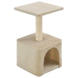 Cumpara ieftin Ansamblu pentru pisici, stalpi cu funie de sisal, bej, 55 cm