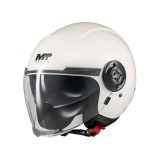 Cumpara ieftin Casca moto MT Viale SV S Pure A0 alb lucios, ochelari soare integrati, ECE 22.06, open face, ABS, marime XL (61/62cm)