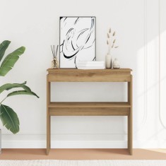 Gossi masuta consola, stejar artizanal, 80x30x80 cm, lemn prelucrat