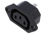 Conector alimentare AC soclu mamă 10A 250VAC IEC 60320 IP30