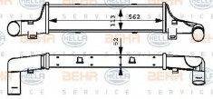 Radiator intercooler MERCEDES E-CLASS Combi (S210) (1996 - 2003) HELLA 8ML 376 723-131 foto