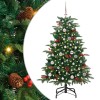 VidaXL Brad de Crăciun artificial Verde 150 cm PVC și metal și plastic 3395543