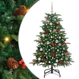 VidaXL Brad de Crăciun artificial Verde 150 cm PVC și metal și plastic 3395543