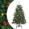vidaXL Brad de Crăciun artificial Verde 150 cm PVC și metal și plastic 3395543