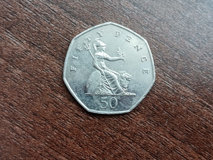 M3 C50 - Moneda foarte veche - Anglia - fifty pence - 2007