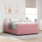 vidaXL Cadru de pat cu saltea cu saltea Roz 140 x 200 cm Catifea 3398404