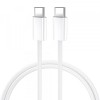 Cablu Date si Incarcare USB-C - USB-C BWOO BO-X284, 60W, 1m, Alb, Universal