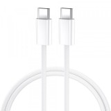 Cablu Date si Incarcare USB-C - USB-C BWOO BO-X284, 60W, 1m, Alb, Universal