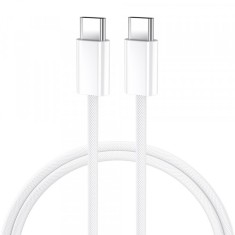 Cablu Date si Incarcare USB-C - USB-C BWOO BO-X284, 60W, 1m, Alb