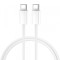 Cablu Date si Incarcare USB-C - USB-C BWOO BO-X284, 60W, 1m, Alb