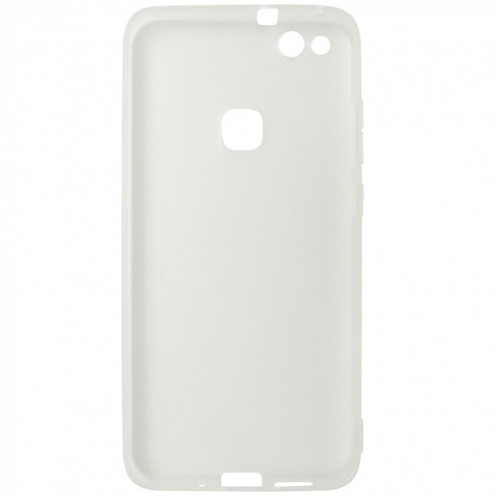 Husa tip capac spate slim TPU alb semitransparent mat pentru Huawei P10 Lite