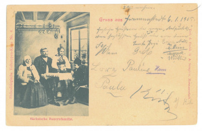 3857 - ETHNIC, Sibiu, Port Popular, Litho, Romania - old postcard - used - 1905 foto