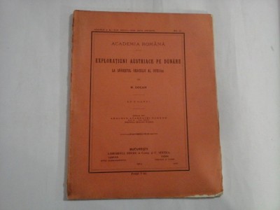 EXPLORATIUNI AUSTRIECE PE DUNARE LA SFARSITUL VEACULUI AL XVIII-lea - N. DOCAN foto