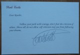 Autograf al scriitorului Paulo Coelho
