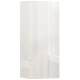 HOMCOM Dulap de Baie Suspendat cu Ușă Fără M&acirc;ner, 2 Rafturi Reglabile din Sticlă, Mobilier Suspendat Multifuncțional, 30x23,4x71,2 cm, Alb Lucios | Ao