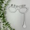 Props in forma de ochelari,cu textul ,, Rezist din MDF