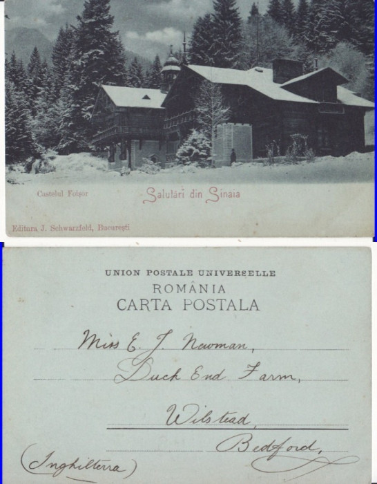 Casa Regala -Sinaia-Castelul Foisor- clasica, rara